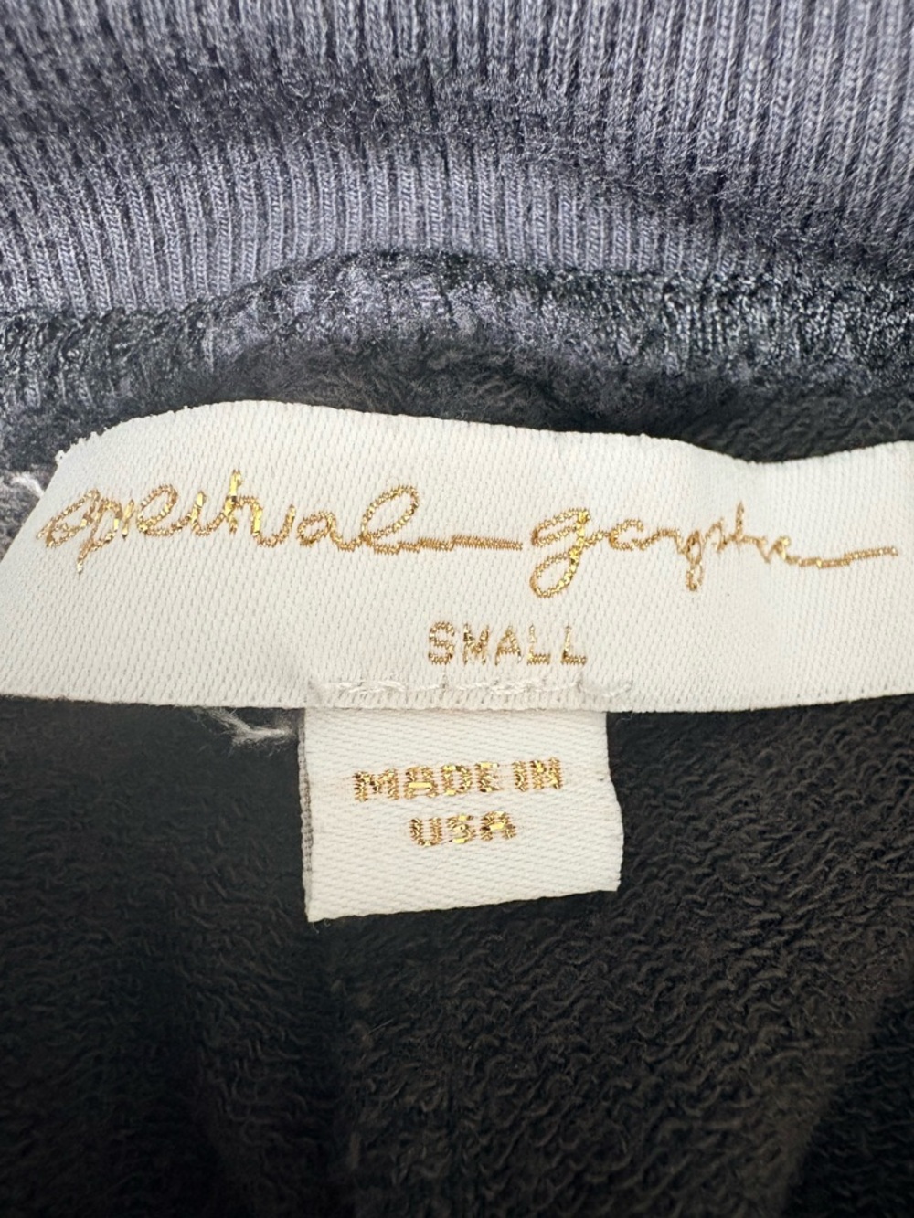 Spiritual Gangster Charcoal Gray Soft Cozy French Terry Sweatpants Moon Stars S - Picture 6 of 10